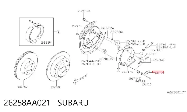  26258AA021 Subaru