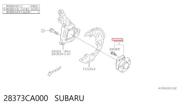 Cubo dianteiro 28373CA000 Subaru