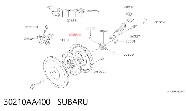 Cesta de embraiagem 30210AA400 Subaru