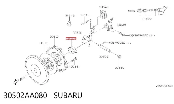 Rolamento de liberação de embraiagem 30502AA080 Subaru