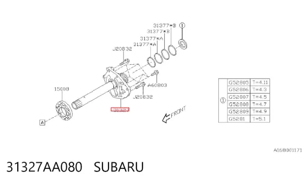 Bomba de óleo da Caixa Automática de Mudança 31327AA080 Subaru