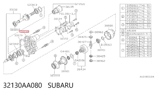  32130AA080 Subaru
