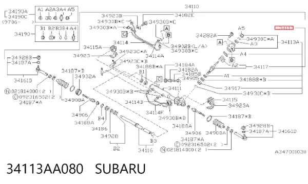  34113AA080 Subaru