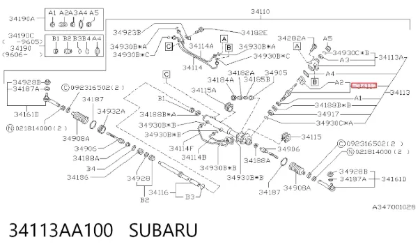  34113AA100 Subaru