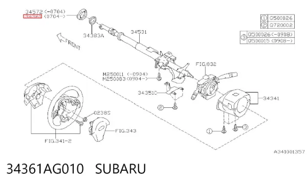 Bota de proteção do veio de transmissão de direção 34361AG010 Subaru
