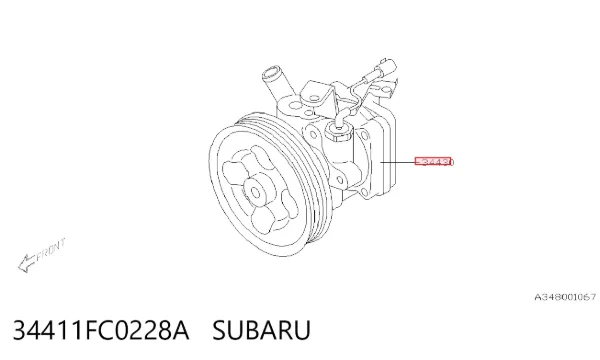 Bomba da Direção hidrâulica assistida Subaru Forester I