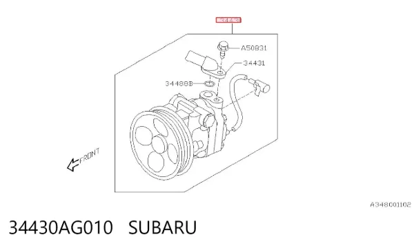 Bomba da Direção hidrâulica assistida 34430AG010 Subaru