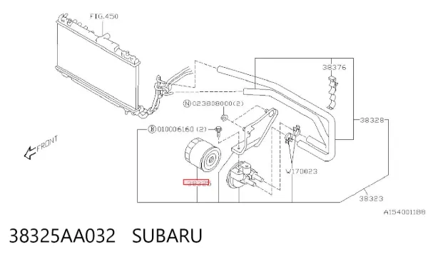 Filtro da Caixa Automática de Mudança 38325AA032 Subaru
