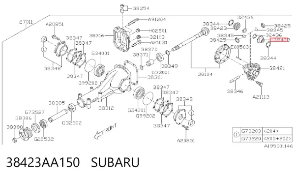  38423AA150 Subaru