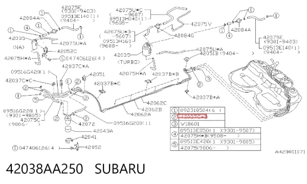  42038AA250 Subaru