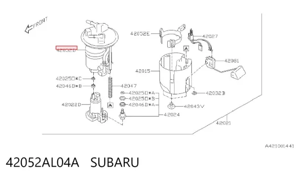 Filtro de combustível 42052AL04A Subaru