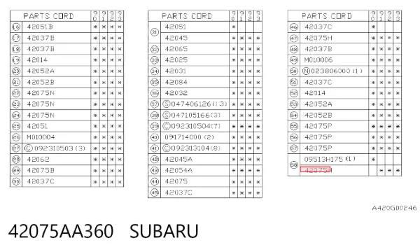  42075AA360 Subaru