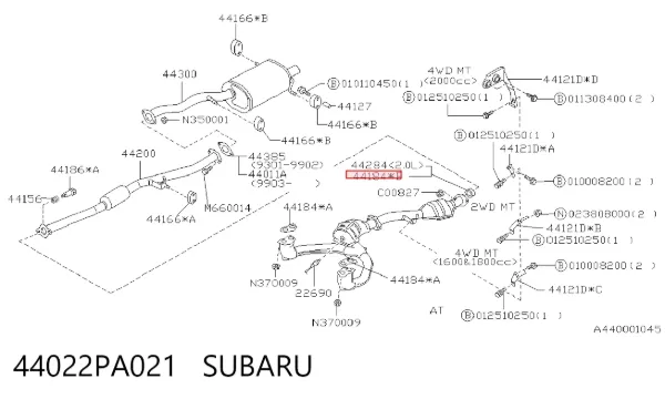  44022PA021 Subaru