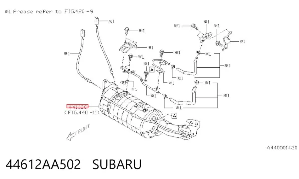 Filtro de partículas do sistema dos gases de escape 44612AA502 Subaru