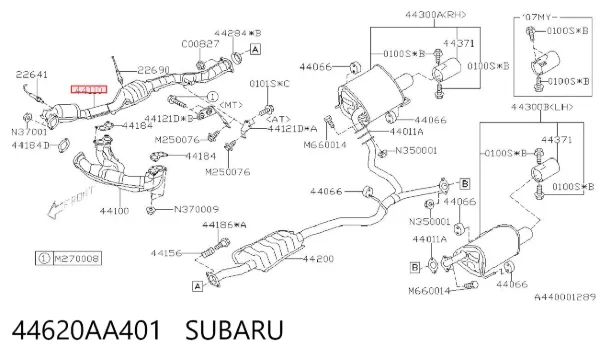 Convertidor - catalisador 44620AA401 Subaru