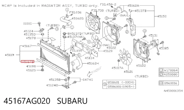  45167AG020 Subaru