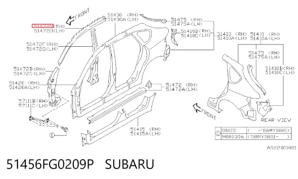  51456FG0209P Subaru