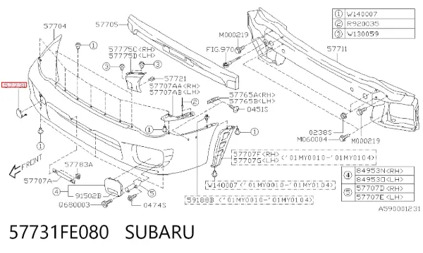  57731FE080 Subaru