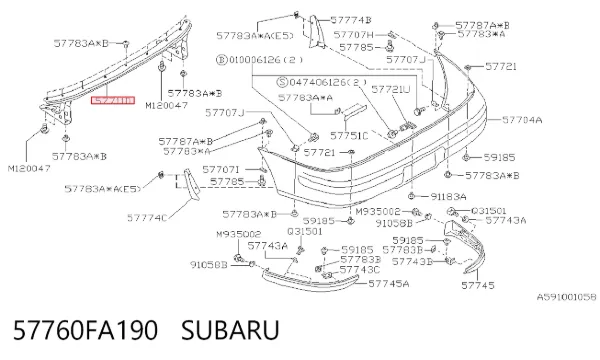  57760FA190 Subaru