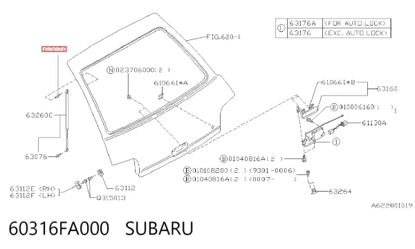  60316FA000 Subaru