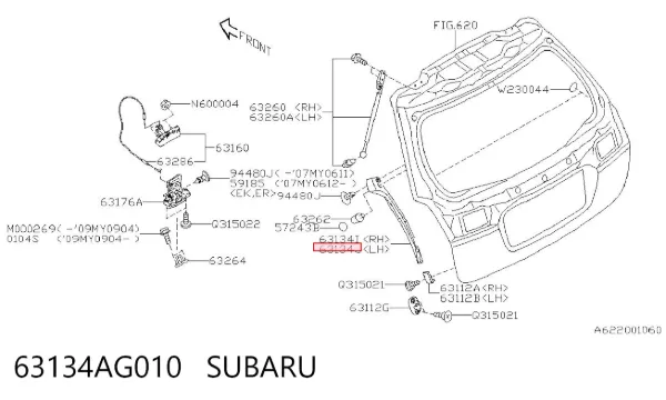  63134AG010 Subaru