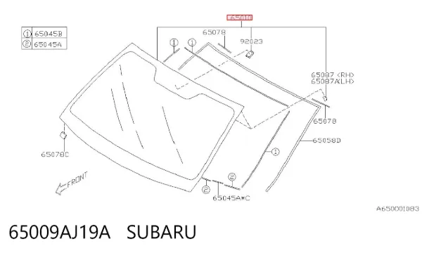 Pára-brisas 65009AJ19A Subaru