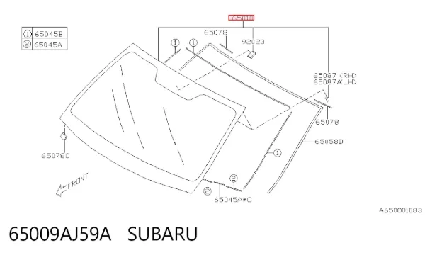 Pára-brisas 65009AJ59A Subaru