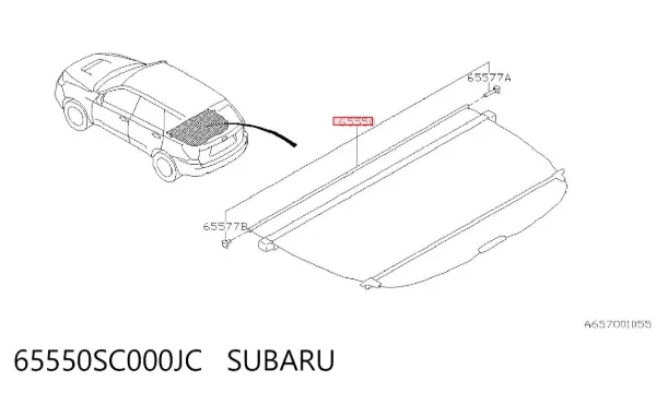 Estore da seção de bagagem 65550SC000JC Subaru