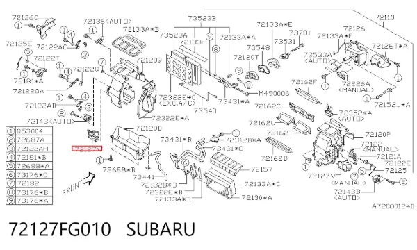  72127FG010 Subaru