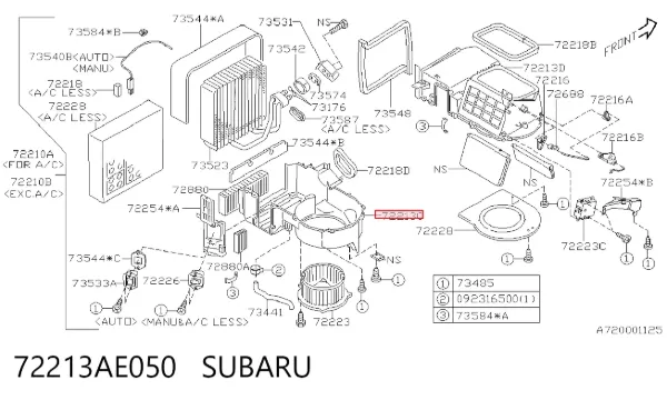  72213AE050 Subaru