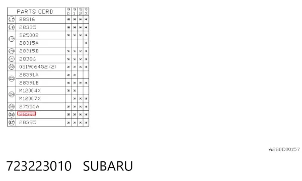 Lubrificante para os rolamentos e juntas homocinéticas 723223010 Subaru