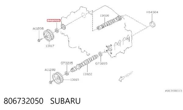 Vedação da árvore distribuidora de motor 806732050 Subaru