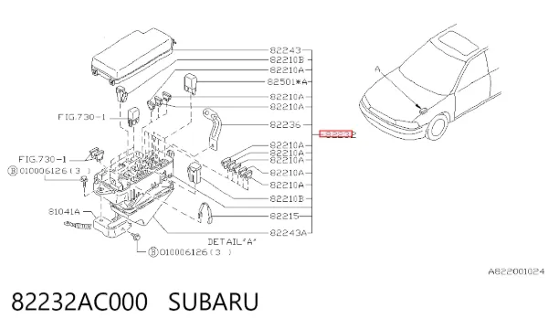 Unidade de dispositivos de segurança Subaru Legacy II