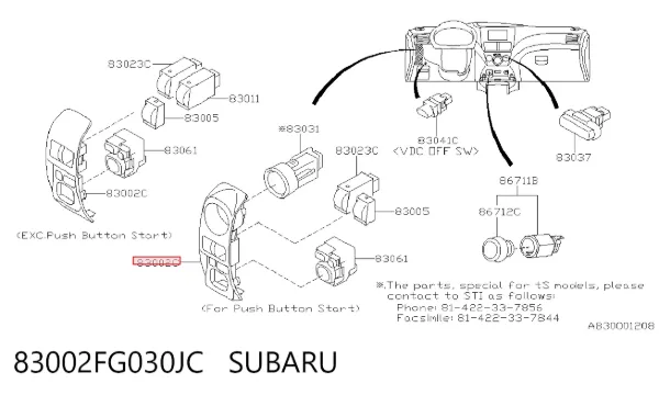 83002FG030JC Subaru
