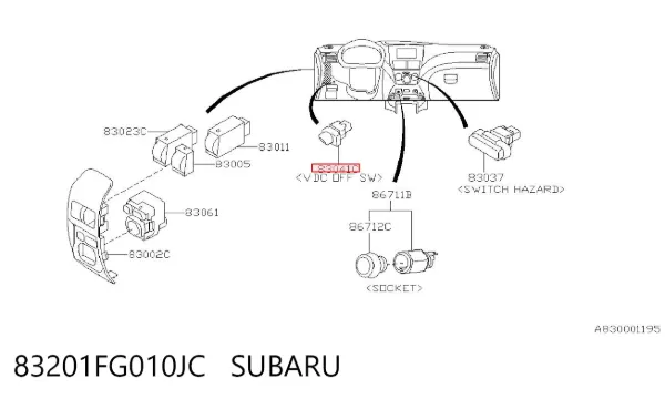  83201FG010JC Subaru