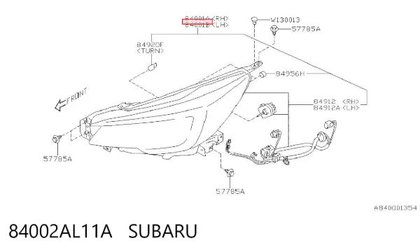 Luz esquerda 84002AL11A Subaru