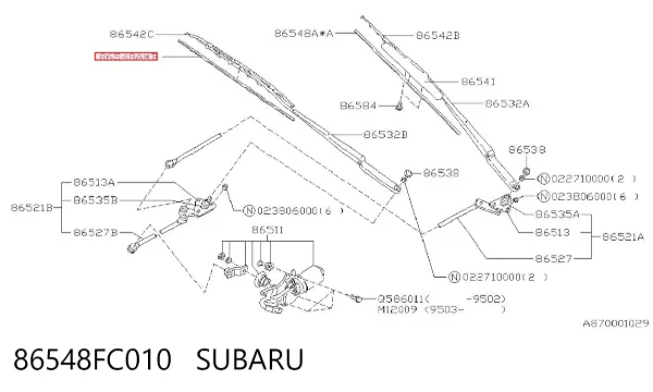  86548FC010 Subaru