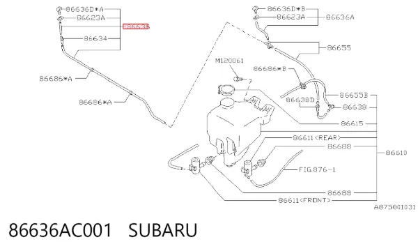  86636AC001 Subaru