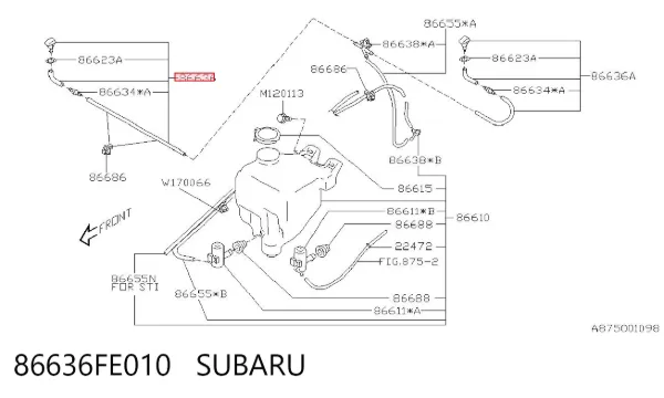  86636FE010 Subaru