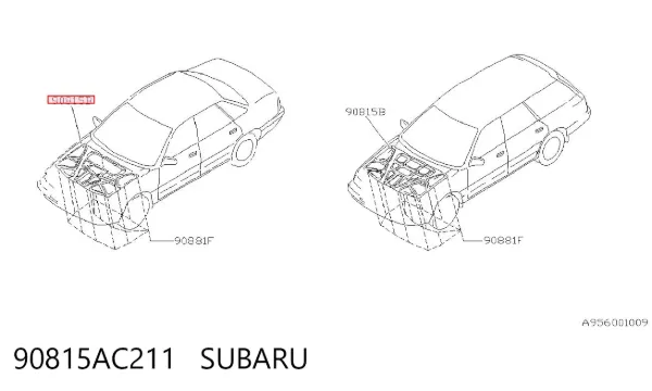 Isolamento de ruído da capota 90815AC211 Subaru