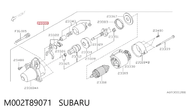 Motor de arranco M002T89071 Subaru