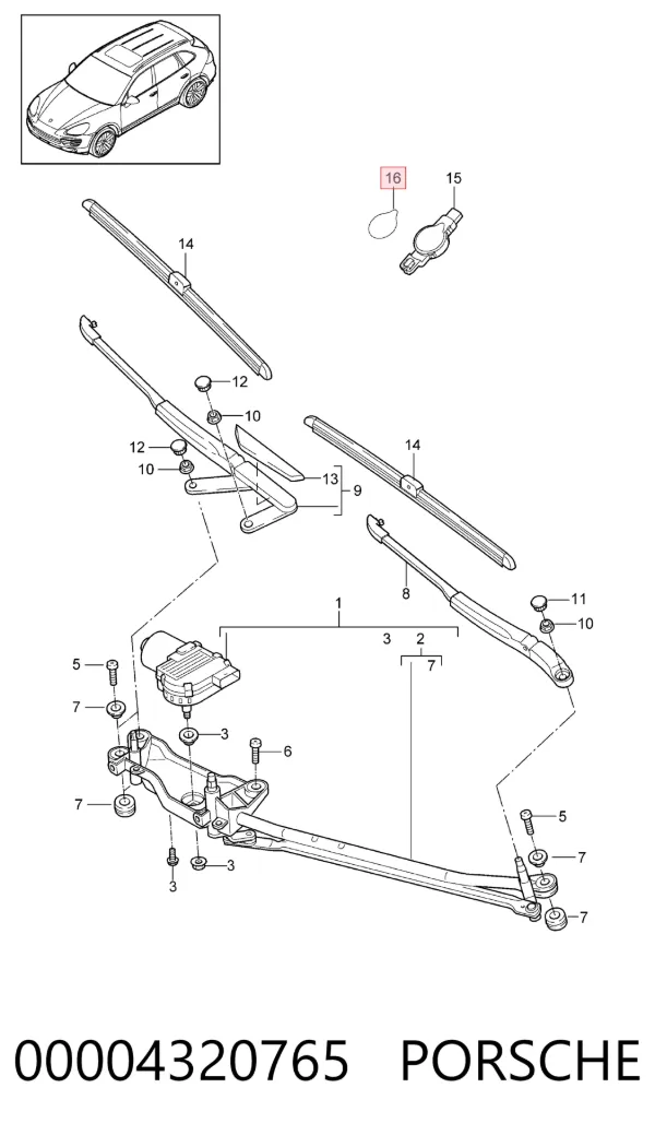 Chapa de sensor de chuva 00004320765 Porsche