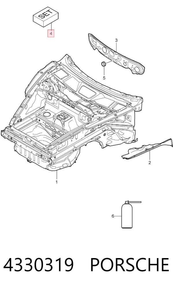 Cola selante para os vidros 4330319 Porsche