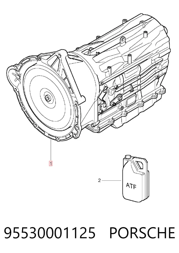 Caixa Automática de Mudança montada 95530001125 Porsche