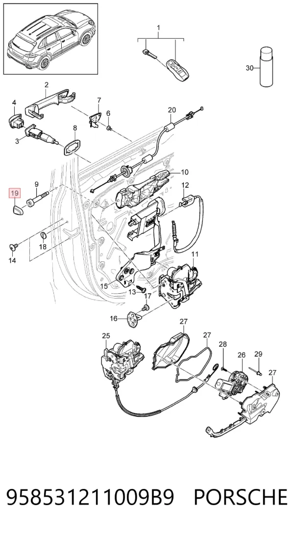  958531211009B9 Porsche