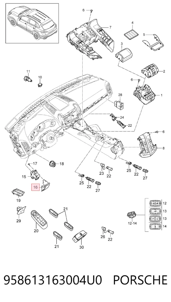  958613163004U0 Porsche