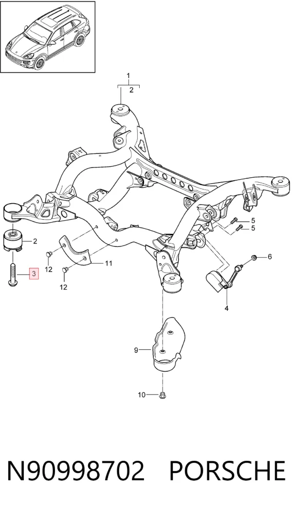 Parafuso N90998702 Porsche