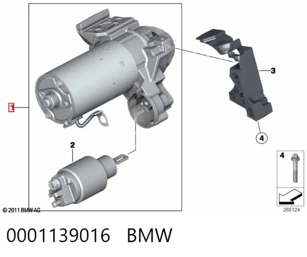 Motor de arranco 0001139016 BMW