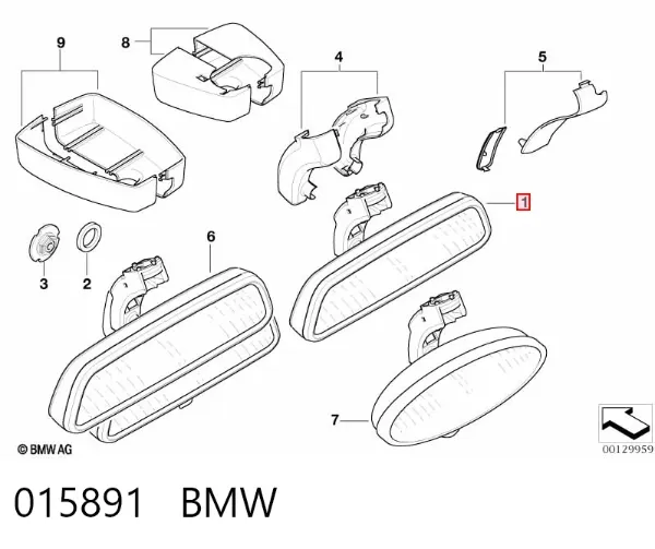 Espelho de salão interno BMW 3 E46