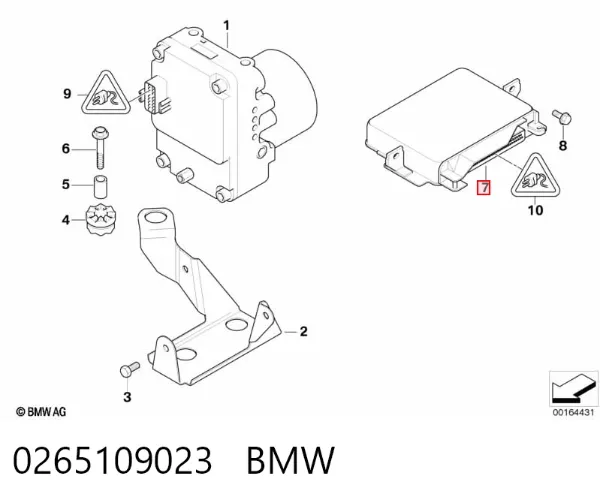 Módulo de direção (Centralina eletrônica) ABS 0265109023 BMW